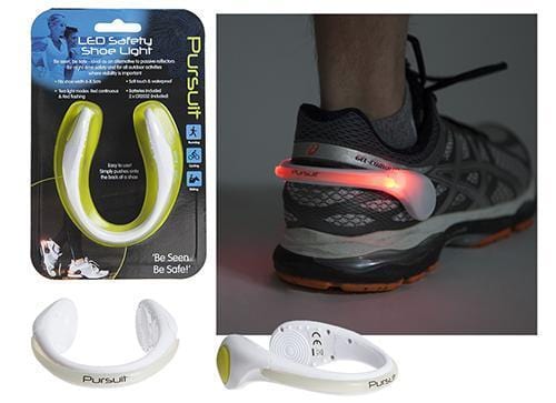 Summit Pursuit Led Glowing Safety Shoe Light - For Night Walking Running Fitness White/ Green - D2P Autoparts